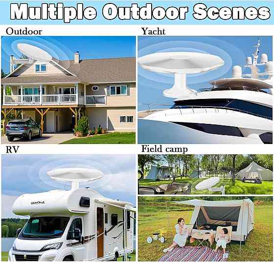 Наружная антенна DTB TECH A белая высокого усиления 360° омнидиректная VHF UHF для Т2 цифрового телевидения Киев