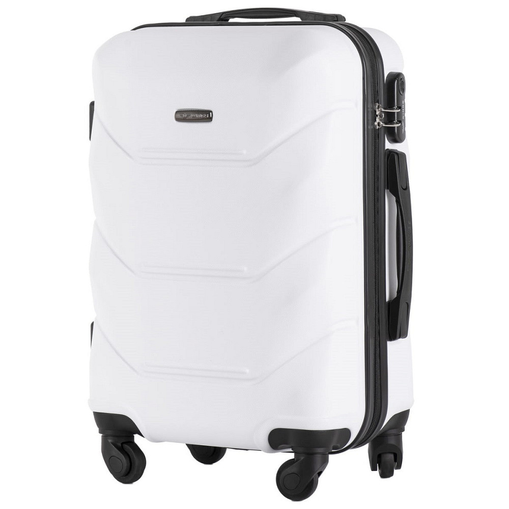 Чемодан пластиковый WINGS 147 малый 55 см белый Киев - изображение 1