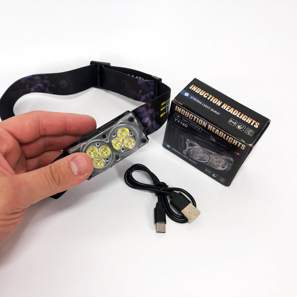 Налобный фонарик bailong YY-19D-6SMD, Яркий светодиодный мощный фонарь, Фонарик на голову для работы DZ-20 Львов - изображение 5