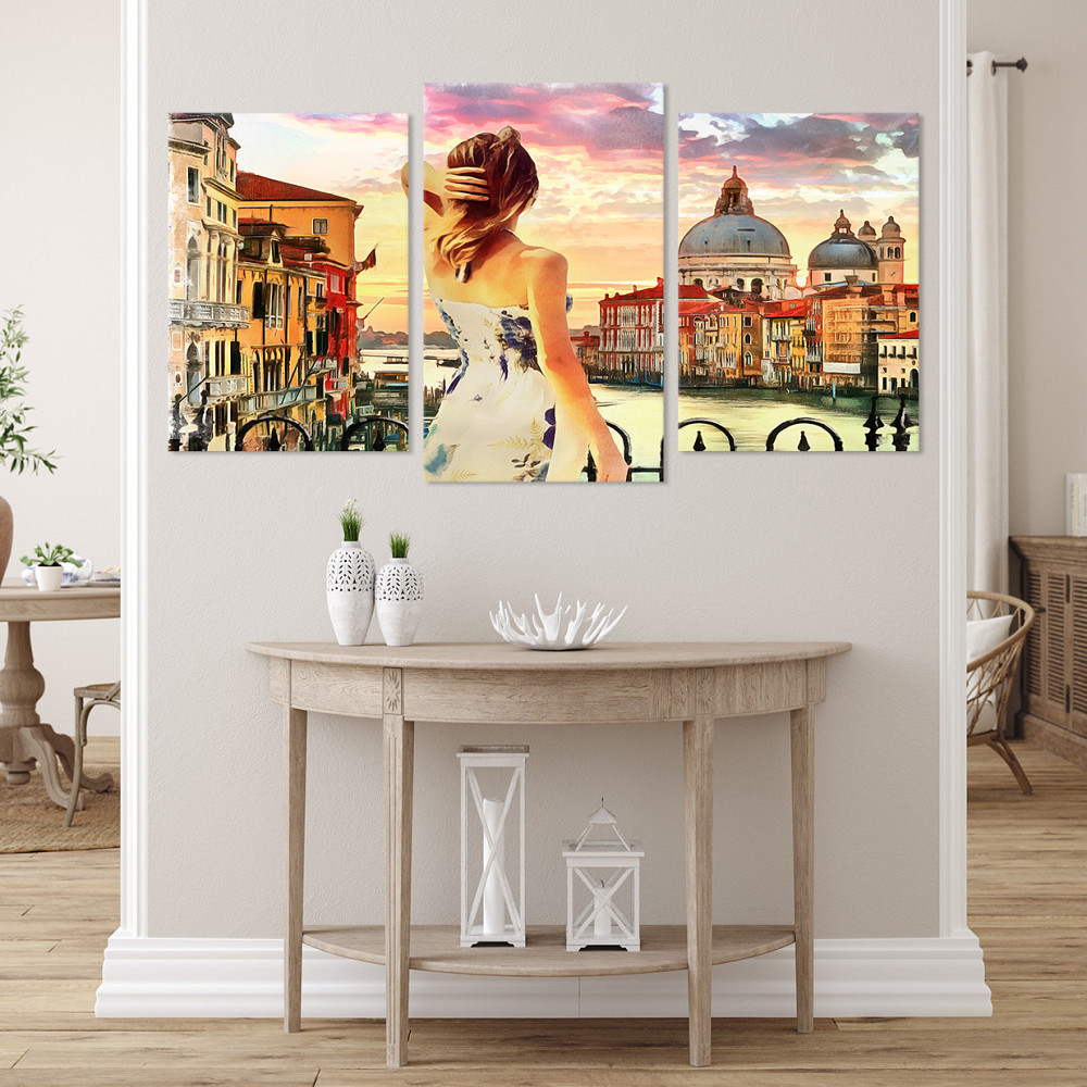Модульна картина "Дівчина у венеції" Art-511_3 (53ч100см) Київ - фото 2