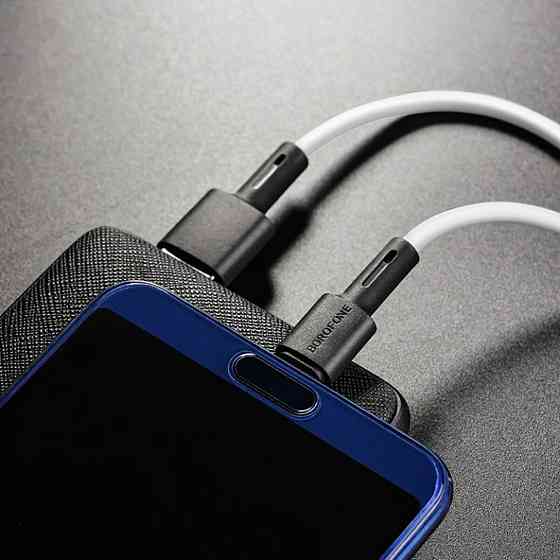 Кабель BOROFONE BX31 USB to Type-C 3A, 1m, silicone, TPE connectors, White Киев