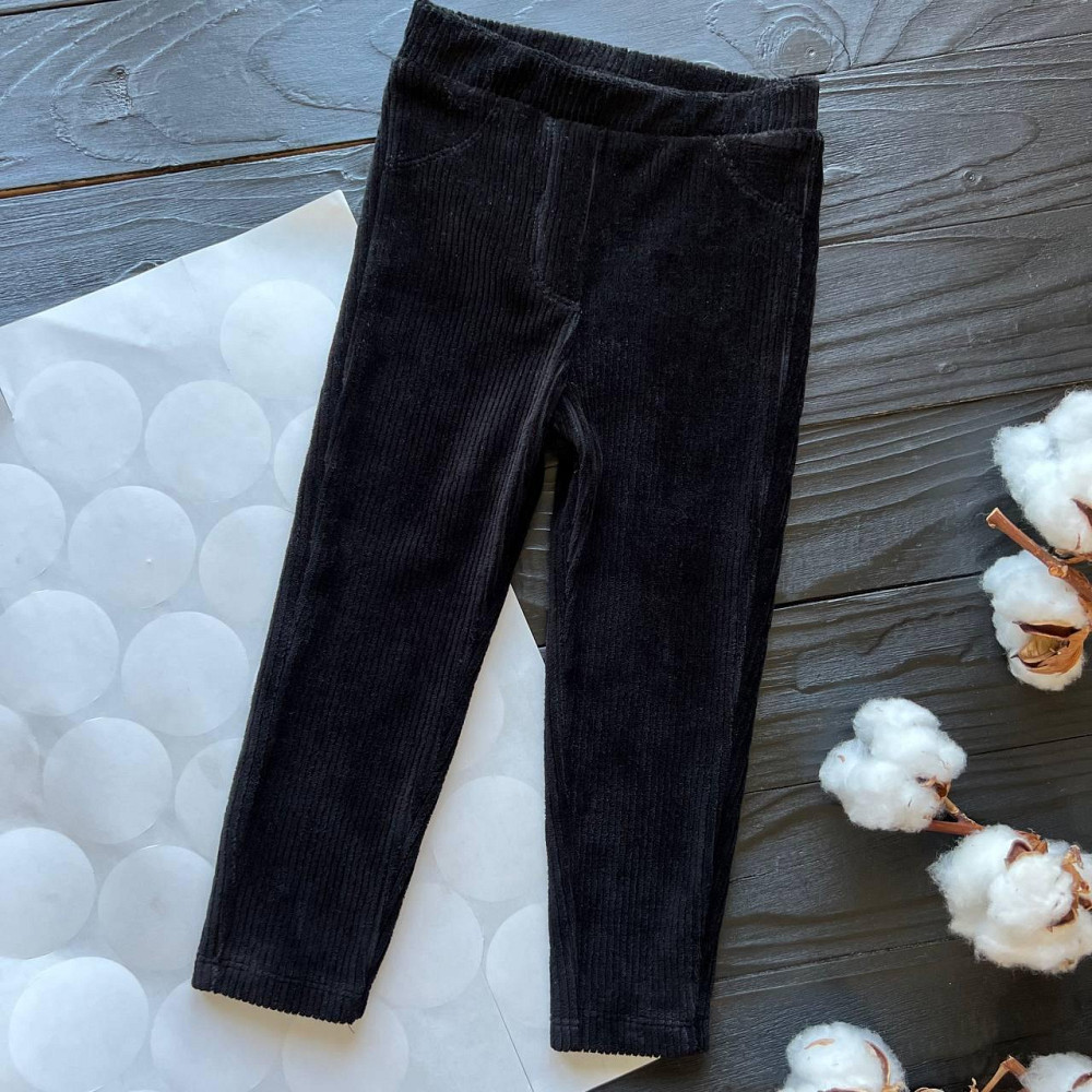 Дитячі Теплі Лосини для Дівчинки Вельвет LC Waikiki Чорні 18-24 міс (86-92 см) пакунок малюка Киев - изображение 1