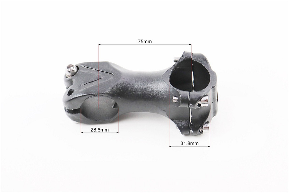 Винос керма MTB 28,6x31,8х75мм, алюмінієвий, чорний Київ - фото 2