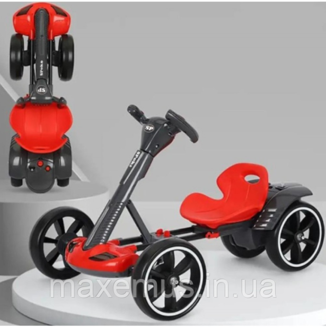 Детский электрокарт с пультом управления мягкими колесами Spoko SP V 1 7 6V 4,5А электрокарт аккумуляторный красный Мостиська - фото 1