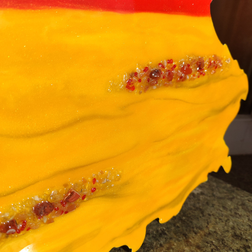 Настінний годинник Карта Німеччини 60х45см з епоксидної смоли ручної роботи Дніпро - фото 6