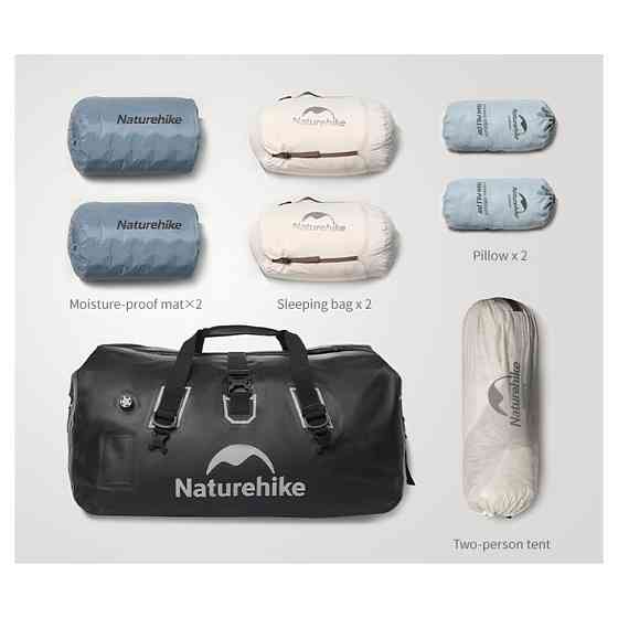 Водонепроникна дорожня сумка Naturehike CNK2450XB015, 90 л, чорна Київ