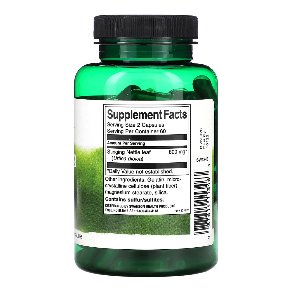 Кропива дводомна Swanson Stinging Nettle Leaf 400mg - 120 caps Луцьк - фото 2