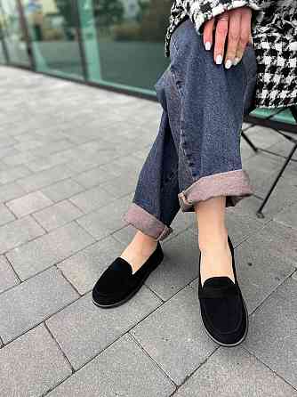 MOD GAR Лофери жіночі MOD GAR 9864 чорні (весна-осінь, замша натуральна) (5805) Коломия