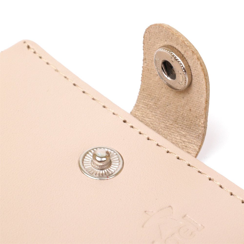 Стильное кожаное портмоне Shvigel 16468 Бежевый Киев - изображение 6