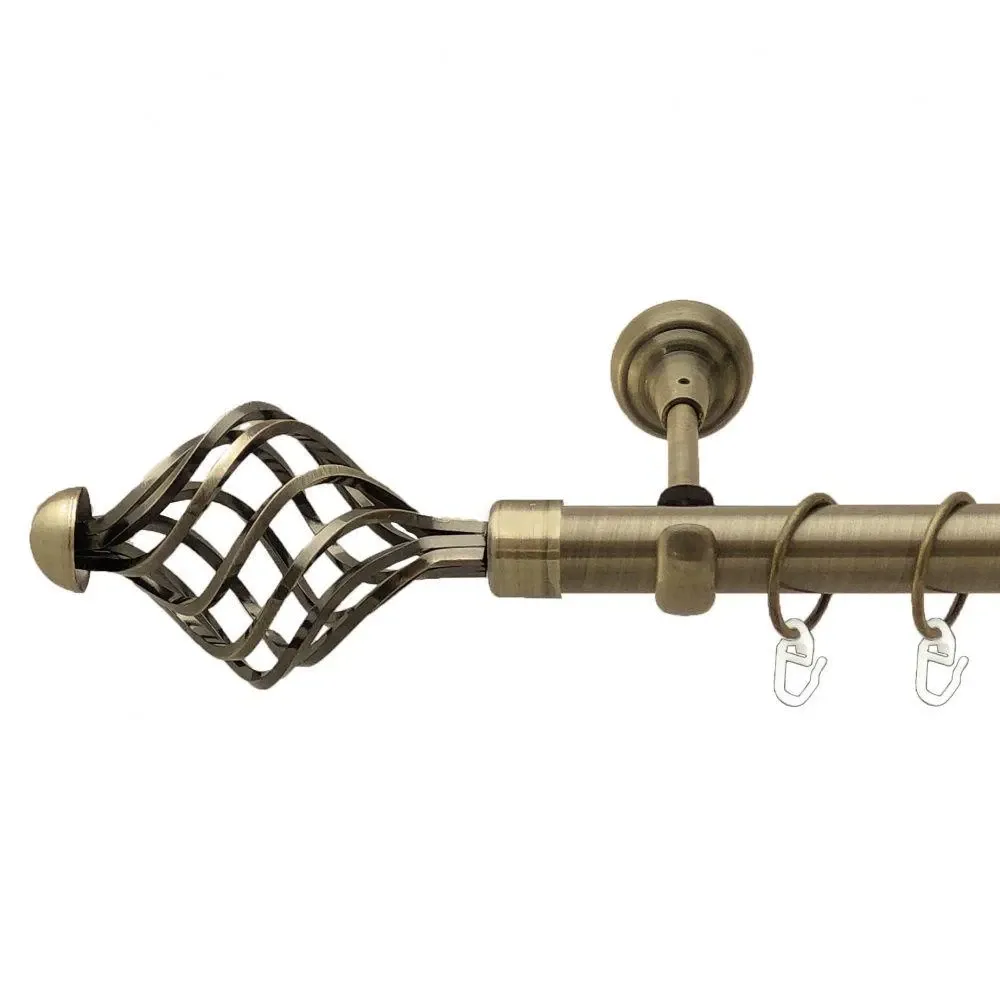 Карниз Orvit Арезо металевий однорядний відкритий Антик 25 мм 160 см (4223934) Львів - фото 1