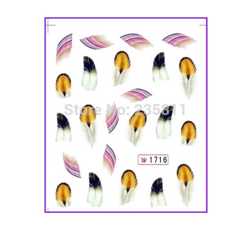 Наклейка на ногти "Перышки" Київ - фото 1