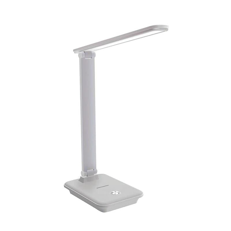 Настільна лампа з бездротовою зарядкою 10 Вт біла Київ - фото 1