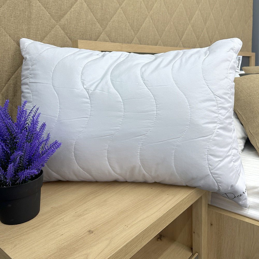 Подушка для сну гіпоалергенна Decorator Quilt 50x70х20 см, колір білий (84-152) Київ - фото 1