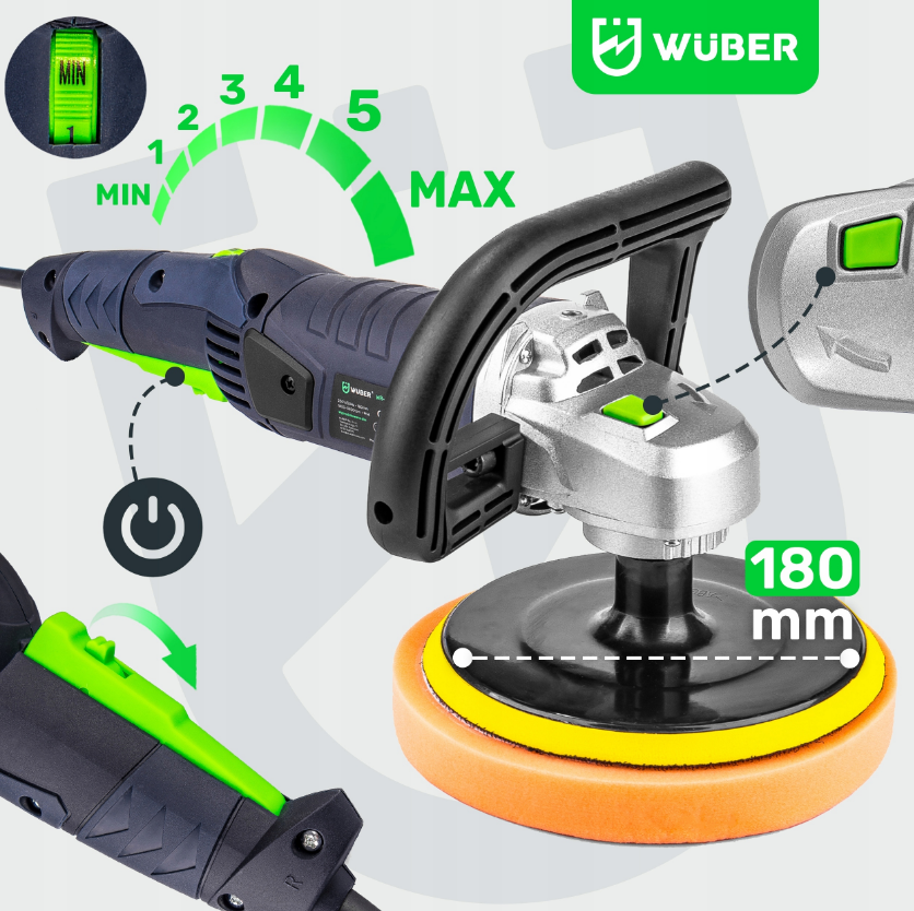 Полировочная машинка Wuber 2400Вт (Польша) Киев - изображение 8