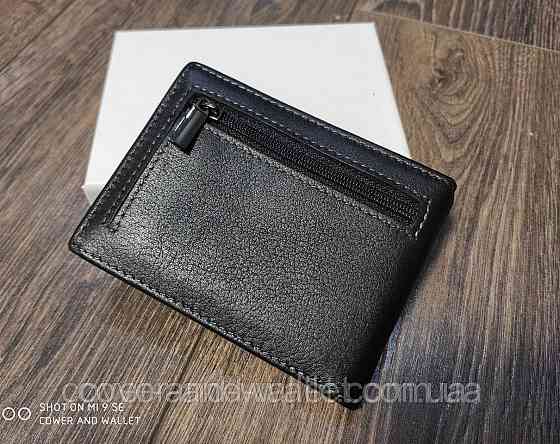 Кожаный зажим для денег с прозрачным окном на магнитах Helen Verde 283 Киев