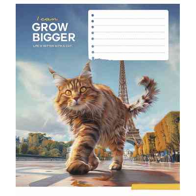 Тетрадь Школярик Gigantic cats 12 листов линия (012-3451L) Винница