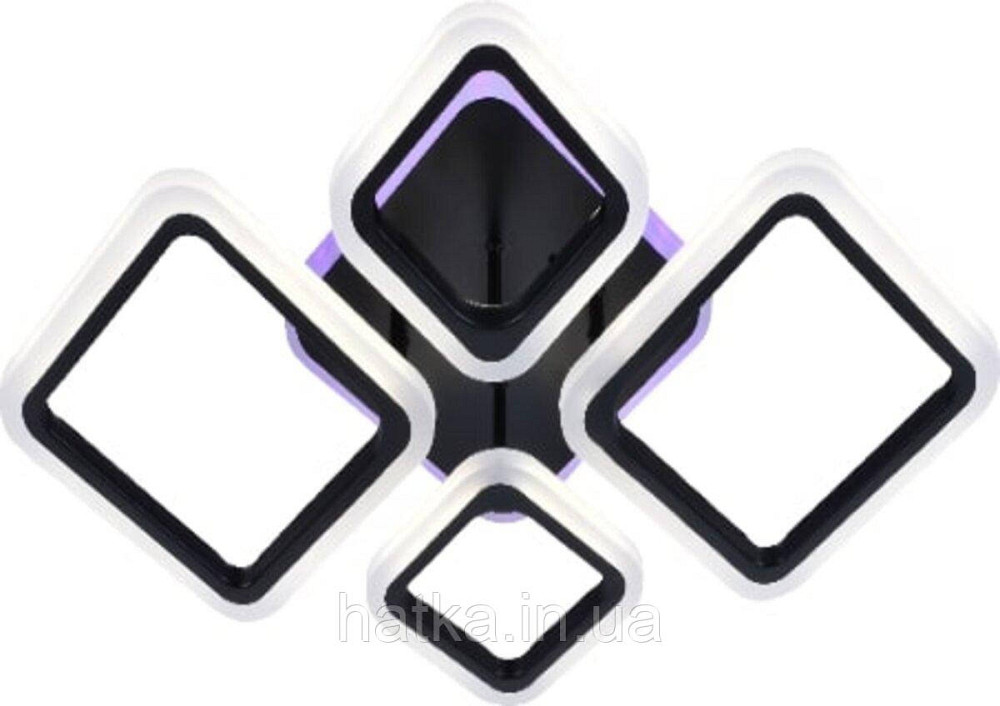 Люстра світлодіодна акрілова Sirius LI8822/2+2 BK (RGB) 84W+8W Київ - фото 1