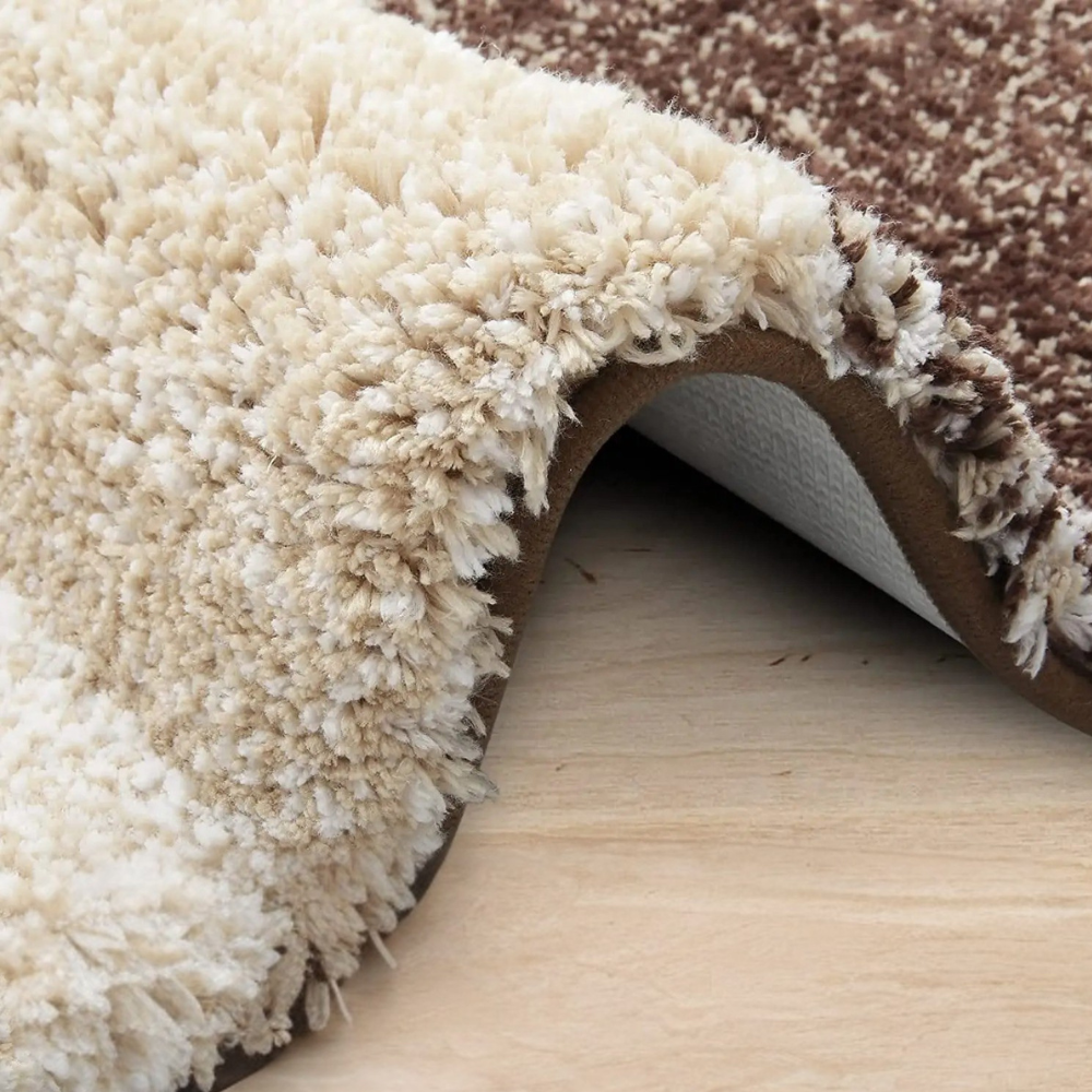 Килимок для ванної та душу килимок для ніг у ванну кімнату, мікрофібра, антиковзкий 51х76 см, градієнт коричневий Кам'янець-Подільський - фото 5