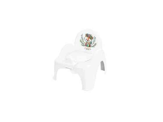 Горшок детский кресло белый/зеленый Дикий закат (DZ-007-103 Fox, white/green) ТМ TEGA Киев