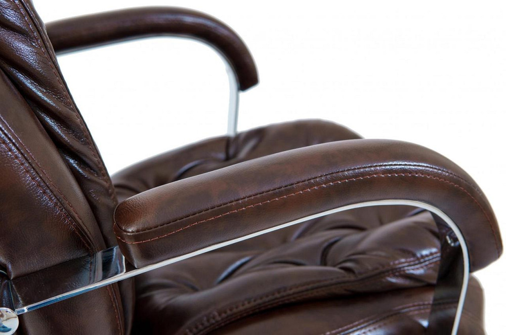 Офисное Кресло Руководителя Richman Venice Madras Dark Brown Хром М2 AnyFix Коричневый Днепр - изображение 4