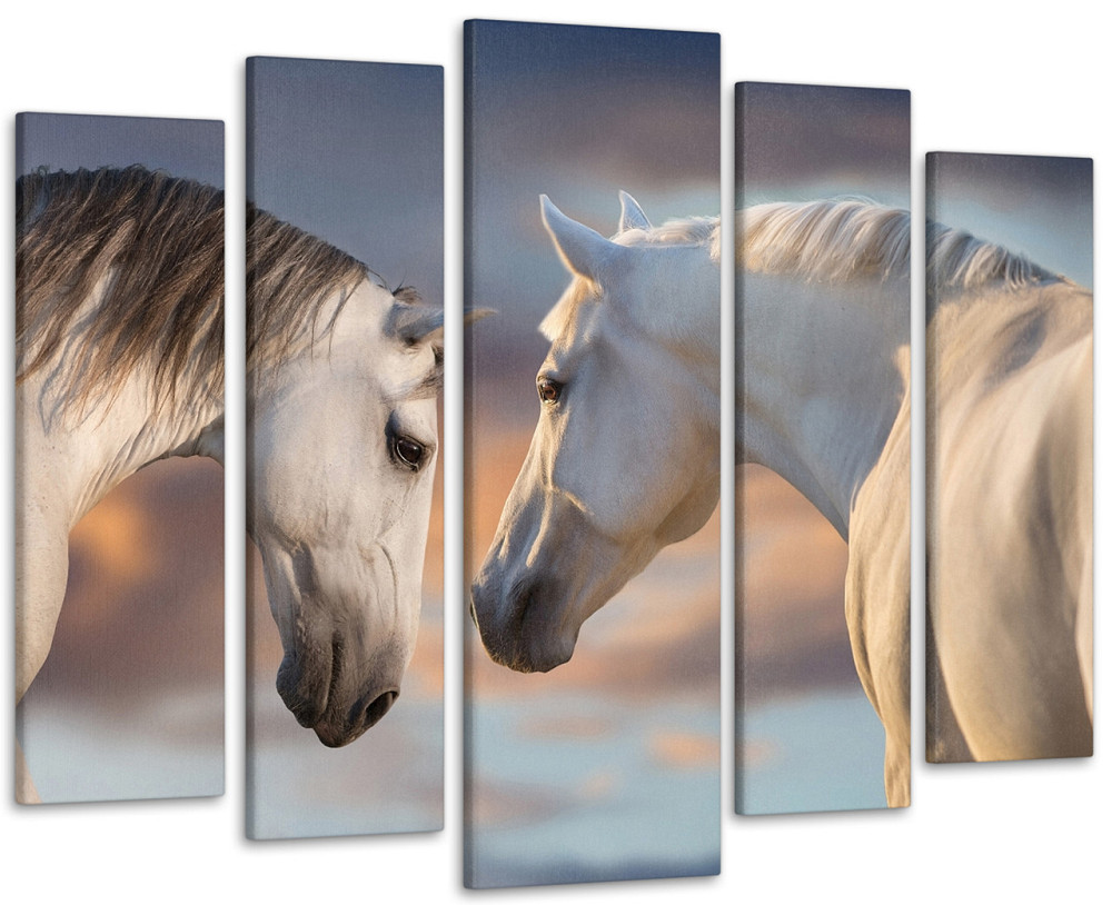 Модульна картина у вітальню / спальню Пара ніжних коней Art-465_5 ( 80х118см ) Київ - фото 1