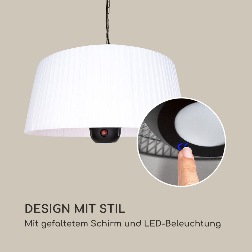 Обогреватель для террасы Venice Heat 800/1000/1800Вт с дистанционным управлением белый Белый (Германия, читать Ровно - изображение 7