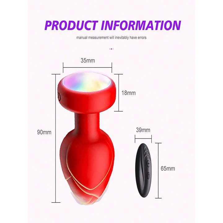 Анальна пробка що світиться з вібрацією і Д/К Light Anal Plug 3,5*9 см чорний — Анальні іграшки Вінниця - фото 5