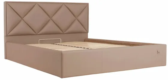 Кровать Двуспальная Leeds Comfort 180 х 190 см Fly 2213 С подъемным механизмом и нишей для белья Светло-коричневый Киев