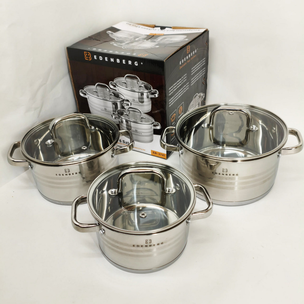 Набор кастрюль с антипригарным покрытием, Набор высоких кастрюль хорошего качевства BH-79 Львов - изображение 4