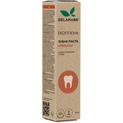 Зубная паста DeLaMark с ароматом сладкого апельсина 80 мл (4820152331991) Винница - изображение 1