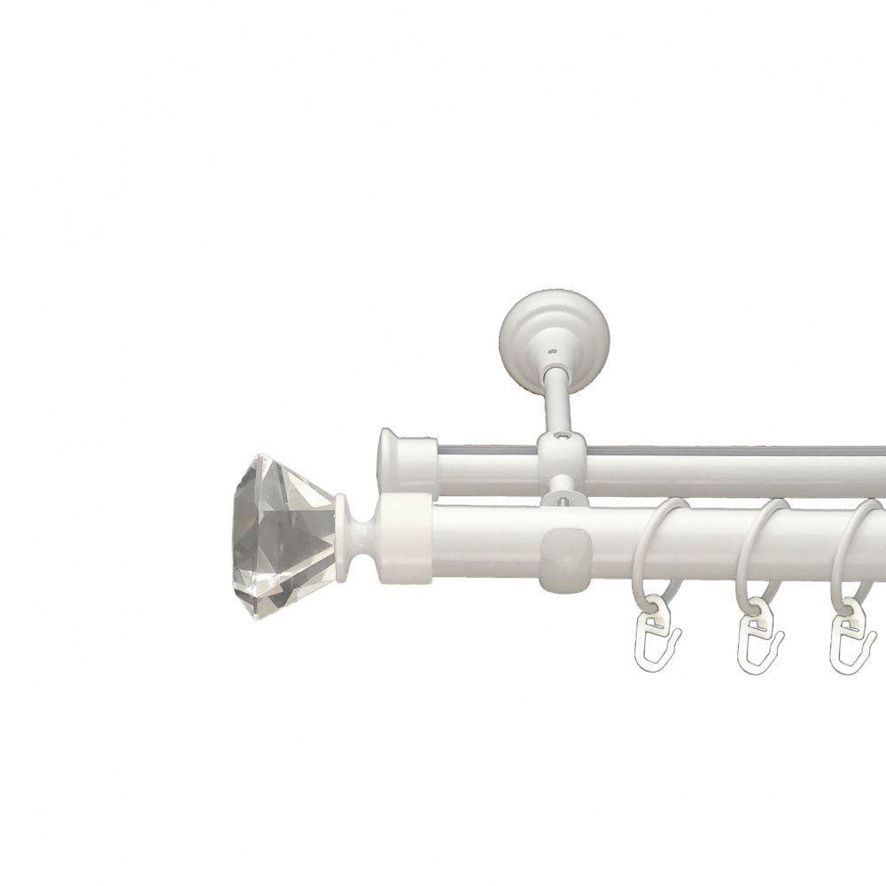 Карниз Orvit Спектралія металевий дворядний опозитний гладка \ профільна труба кільце металеве Арктіс 25\19 мм Львов - изображение 1