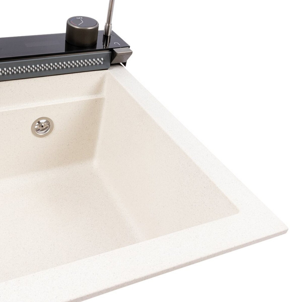 VALESO Гранітна мийка VALESO IRENA 6846 матова Біла в крапку Киев - изображение 6