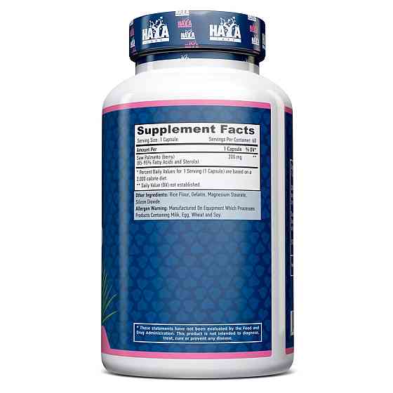 Со пальметто Haya Labs Saw Palmetto 200mg 60 caps Луцк