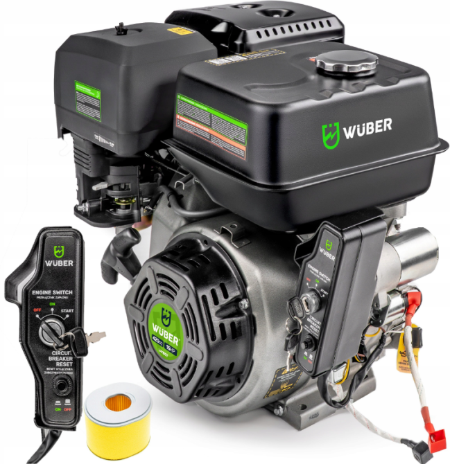 Двигатель внутреннего сгорания 420 см3 15 л.с. ВАЛ 25,4 мм Wuber (Польша) Киев - изображение 1