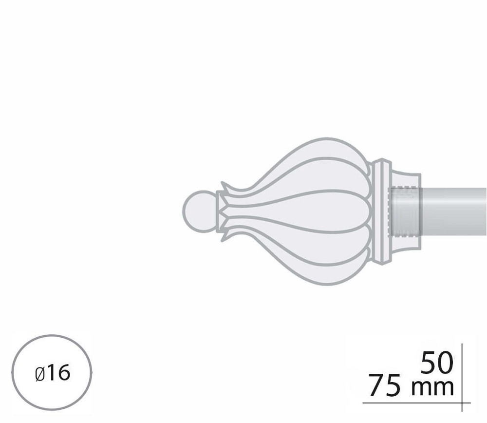 Закінчення для карнизу Orvit ТАДЖА 16 мм БІЛЕ ЗОЛОТО Львов - изображение 2