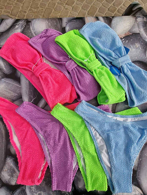 Купальник женский раздельный жатка Розовый L Харьков - изображение 2