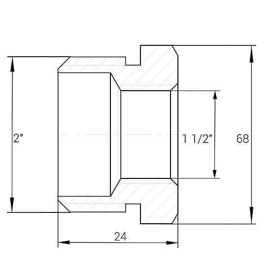 Футорка 2″х1 1/2″ЗВ нікельована NF873S OPTIMUM (000031504) Київ