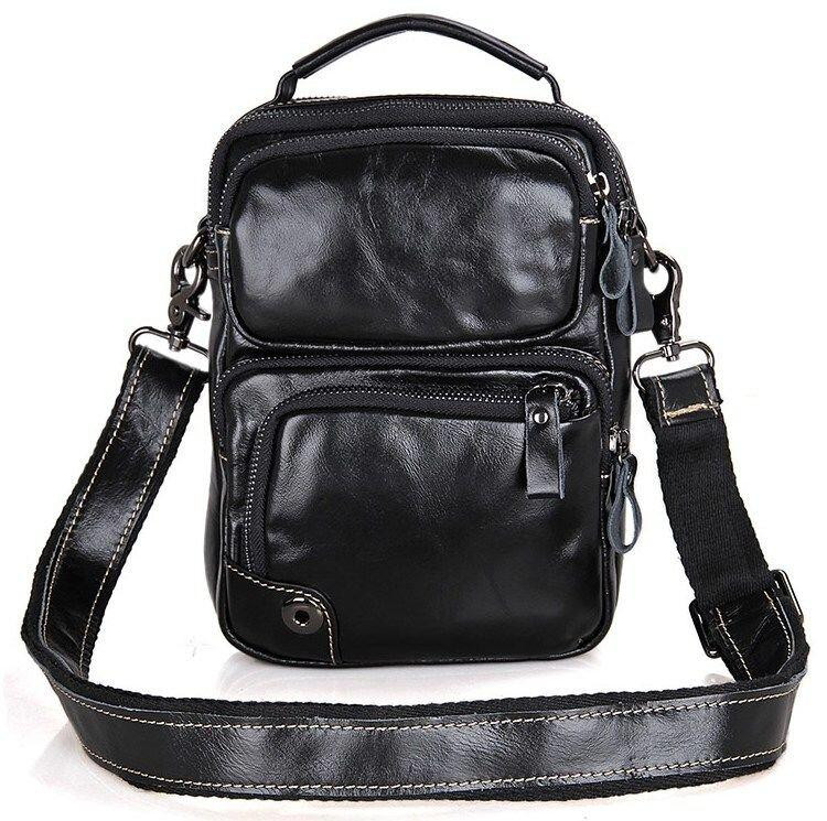 Сумка чоловіча Vintage 14437 Чорна Київ - фото 5