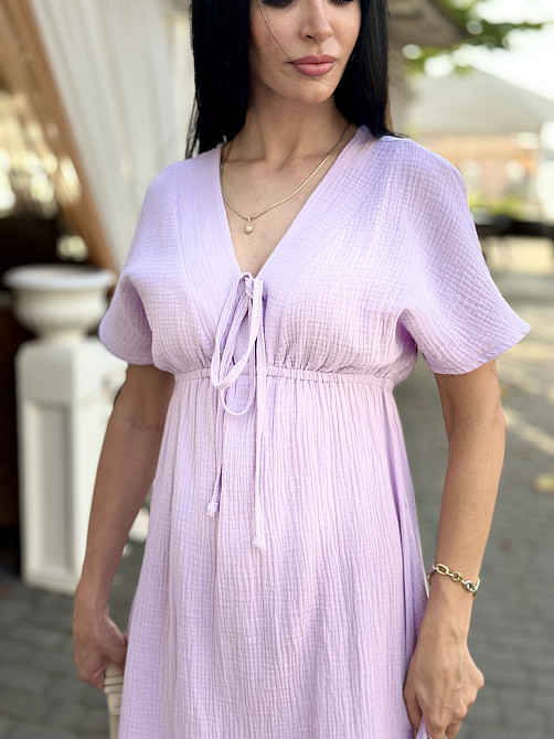 Длинное муслиновое платье 