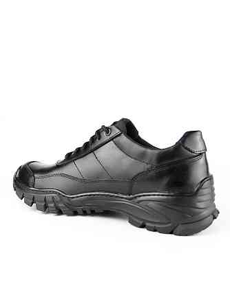 Армейские мужские крепкие кожаные кроссовки ,демисезонные армейские черные кроссовки прошитые Львов