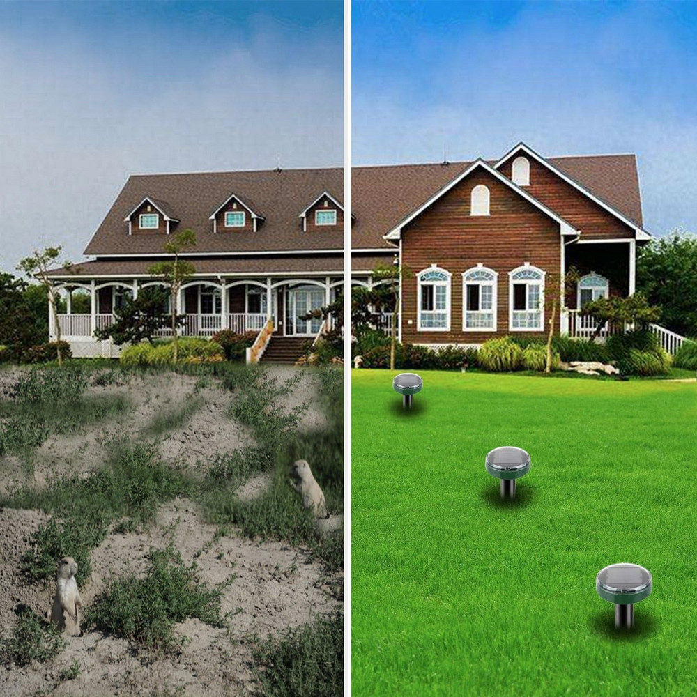 Ультразвуковий відлякувач кротів, комах та гризунів із сонячною панеллю / Відлякувач для саду Київ - фото 5