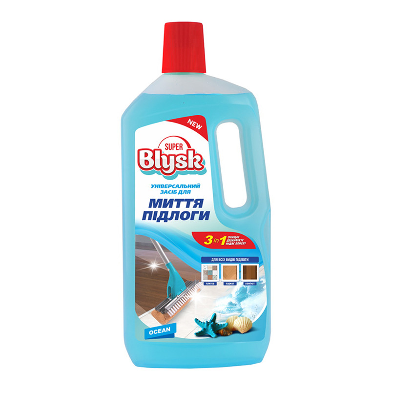 Засіб для миття підлоги Super Blysk Океан 1л Львів - фото 1