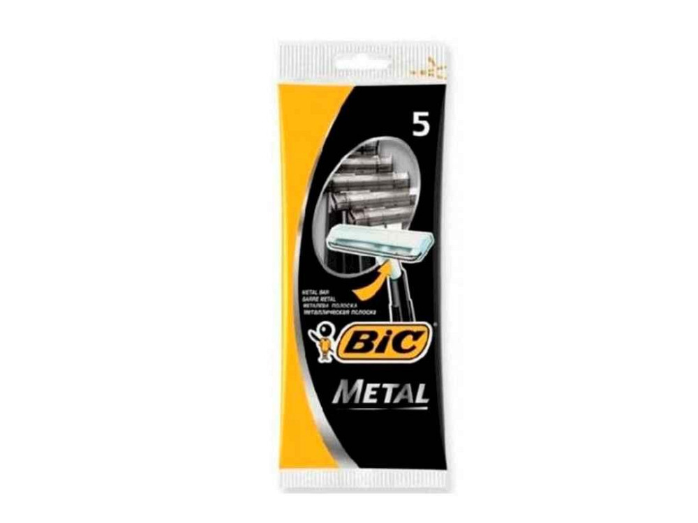Однор. станок BIC 1 Metal для гоління (5шт.в уп.) ТМ BIC Київ - фото 1