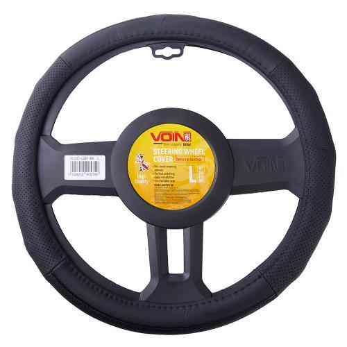 Чохол на кермо VLOD-L281 BK L чорний з штучної шкіри з перфорацією без оздоблення Харків