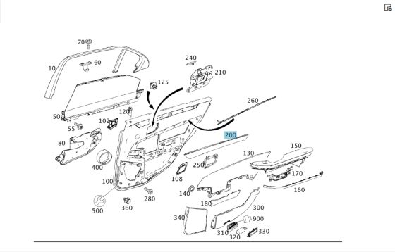 Mercedes-Benz  A2127300522 Дерев'яна декоративна накладка задніх лівих дверей E-class W212 E-class S212 Одеса