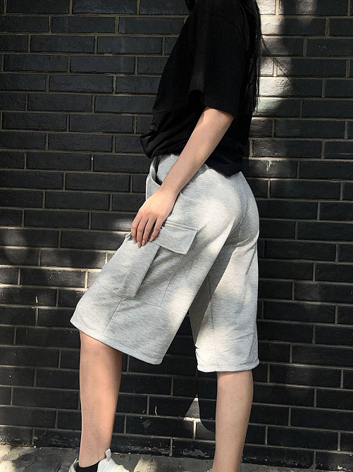 Жіночі повсякденні оверсайз шорти карго-бермуди двонитка Одеса - фото 5