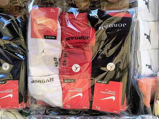 Комплект чоловічих бавовняних шкарпеток середньої висоти (4 штуки) розмір 42-46 Nike Jordan 4 Київ