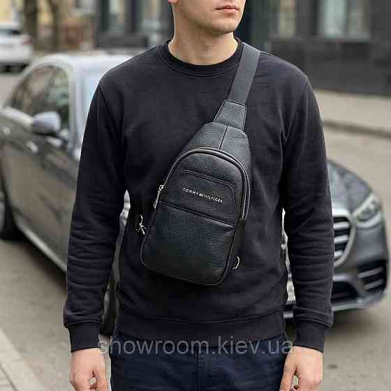 Мужская сумка на грудь (слинг), бананка Tommy Hilfiger (2325-3) LUX Киев