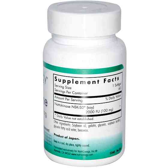 Наттокиназа Nutricology NattoZyme Nattokinase 100 мг 60 капс Киев