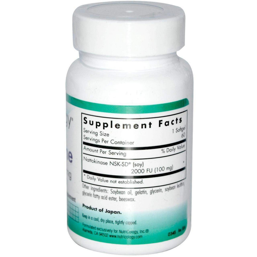 Наттокиназа Nutricology NattoZyme Nattokinase 100 мг 60 капс Киев - изображение 2